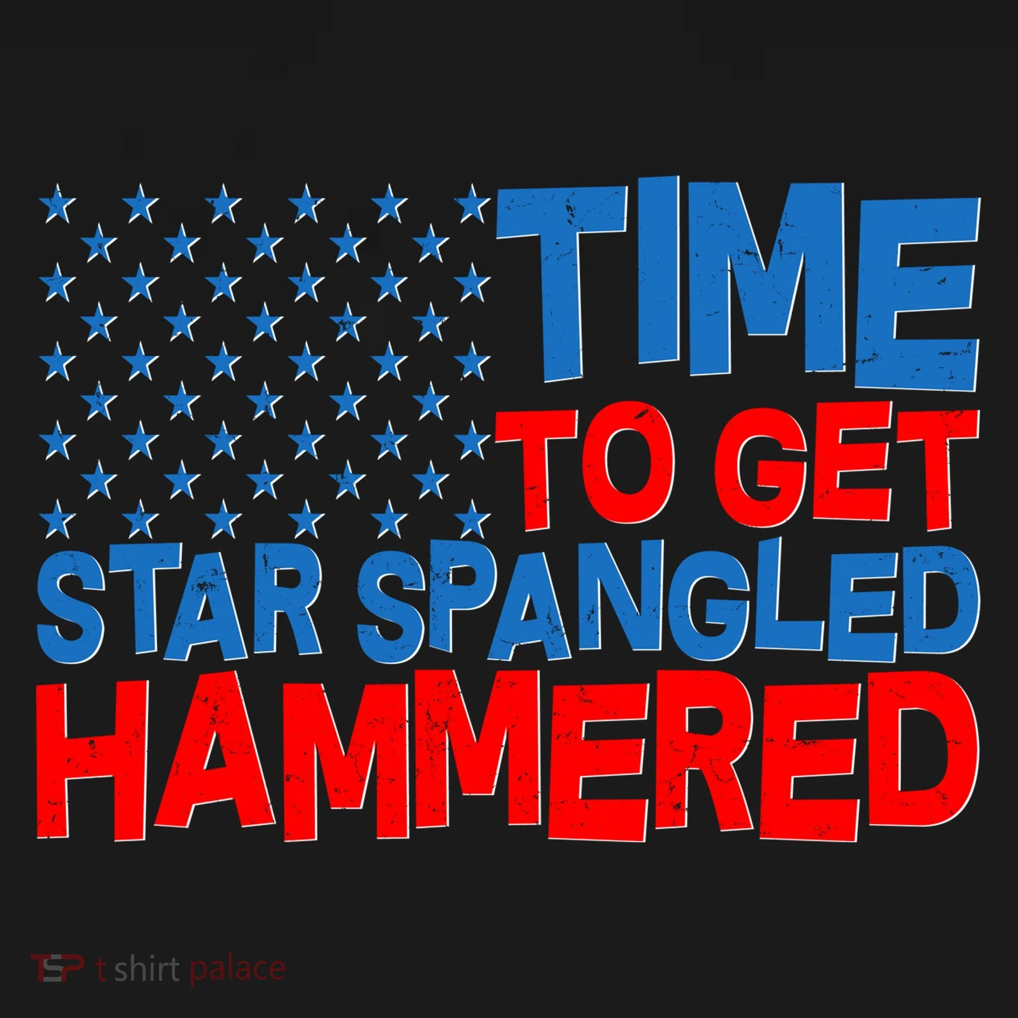 Time To Get Star Spangled Hammered Doggie Tank