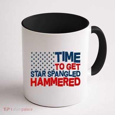 Time To Get Star Spangled Hammered Coffee Mug back