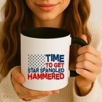 Time To Get Star Spangled Hammered Coffee Mug thumb 3
