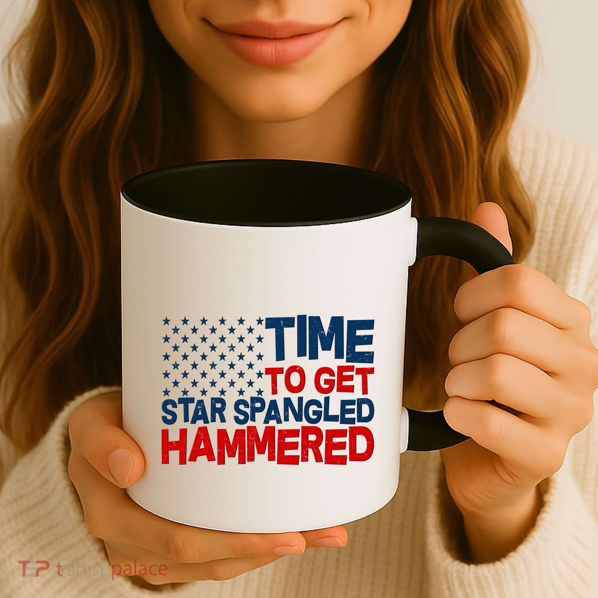 Time To Get Star Spangled Hammered Coffee Mug