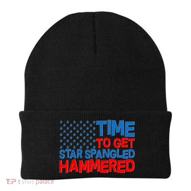 Time To Get Star Spangled Hammered Beanie