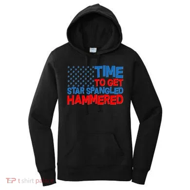 Time To Get Star Spangled Hammered Women's Hoodie