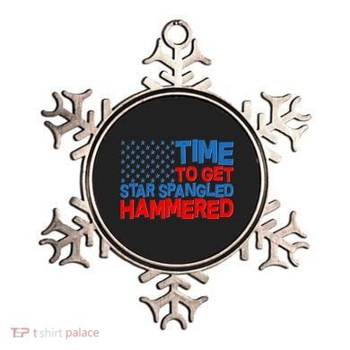 Time To Get Star Spangled Hammered Ornament