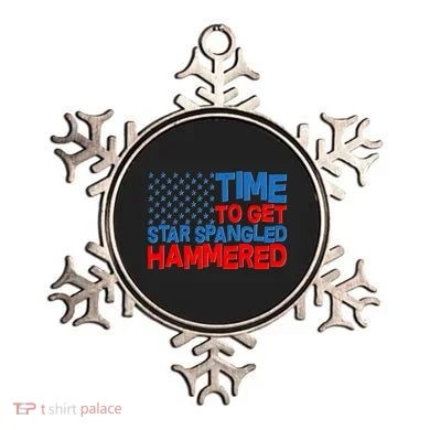 Time To Get Star Spangled Hammered Ornament