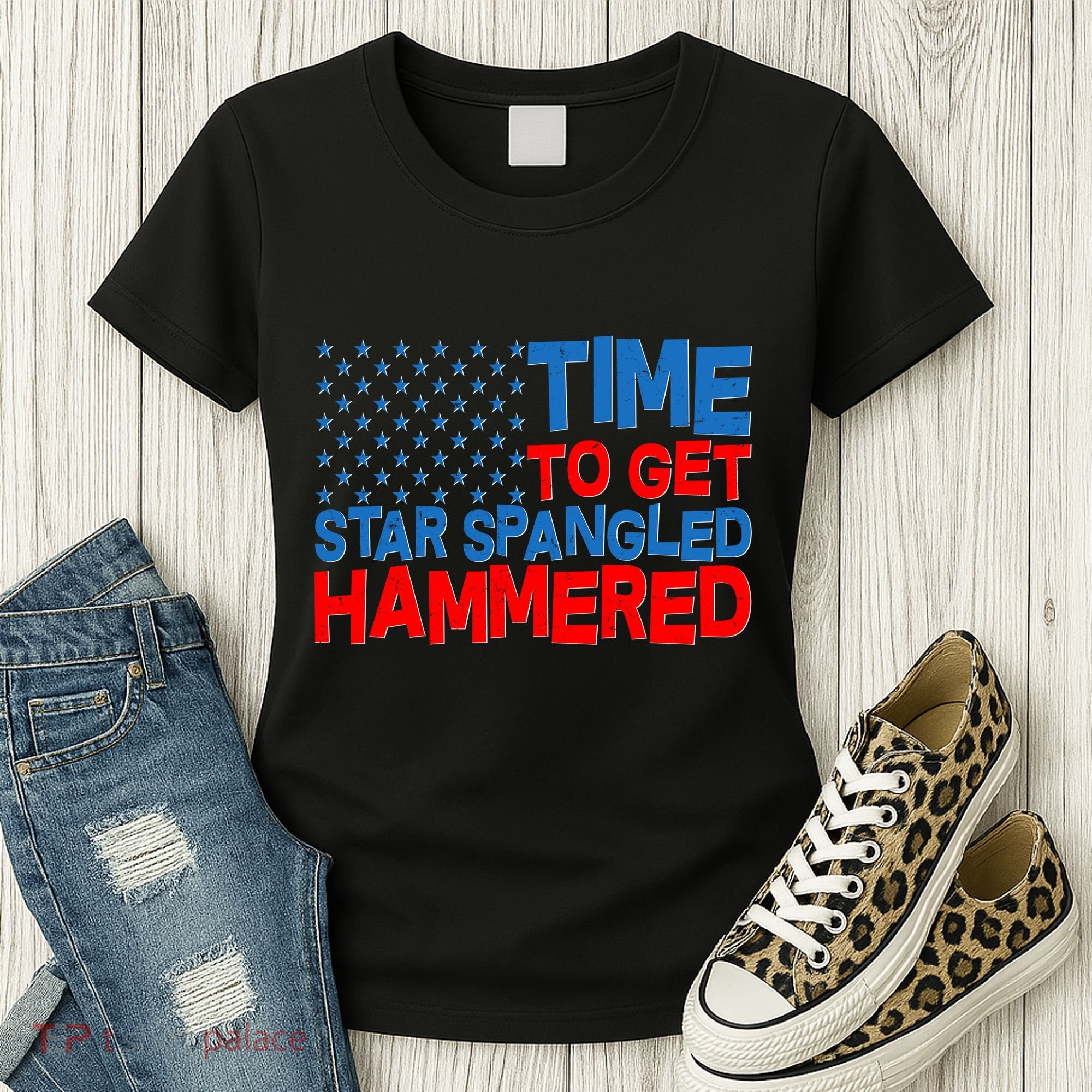 Time To Get Star Spangled Hammered Women's T-Shirt