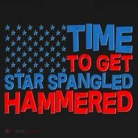 Time To Get Star Spangled Hammered Kids Long Sleeve Shirt thumb 2