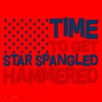 Time To Get Star Spangled Hammered Santa Hat thumb 1