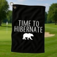 Time To Hibernate Golf Towel thumb 1