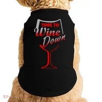 Time To Wine Down Doggie Tank thumb 0