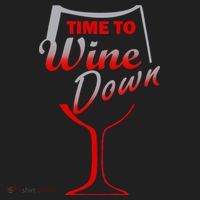Time To Wine Down Golf Towel thumb 3