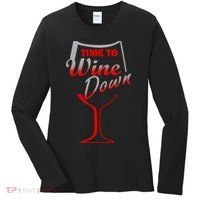 Time To Wine Down Women's Long Sleeve Shirt thumb 0