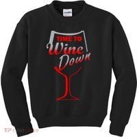 Time To Wine Down Kids Sweatshirt thumb 0