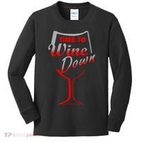 Time To Wine Down Kids Long Sleeve Shirt thumb 0