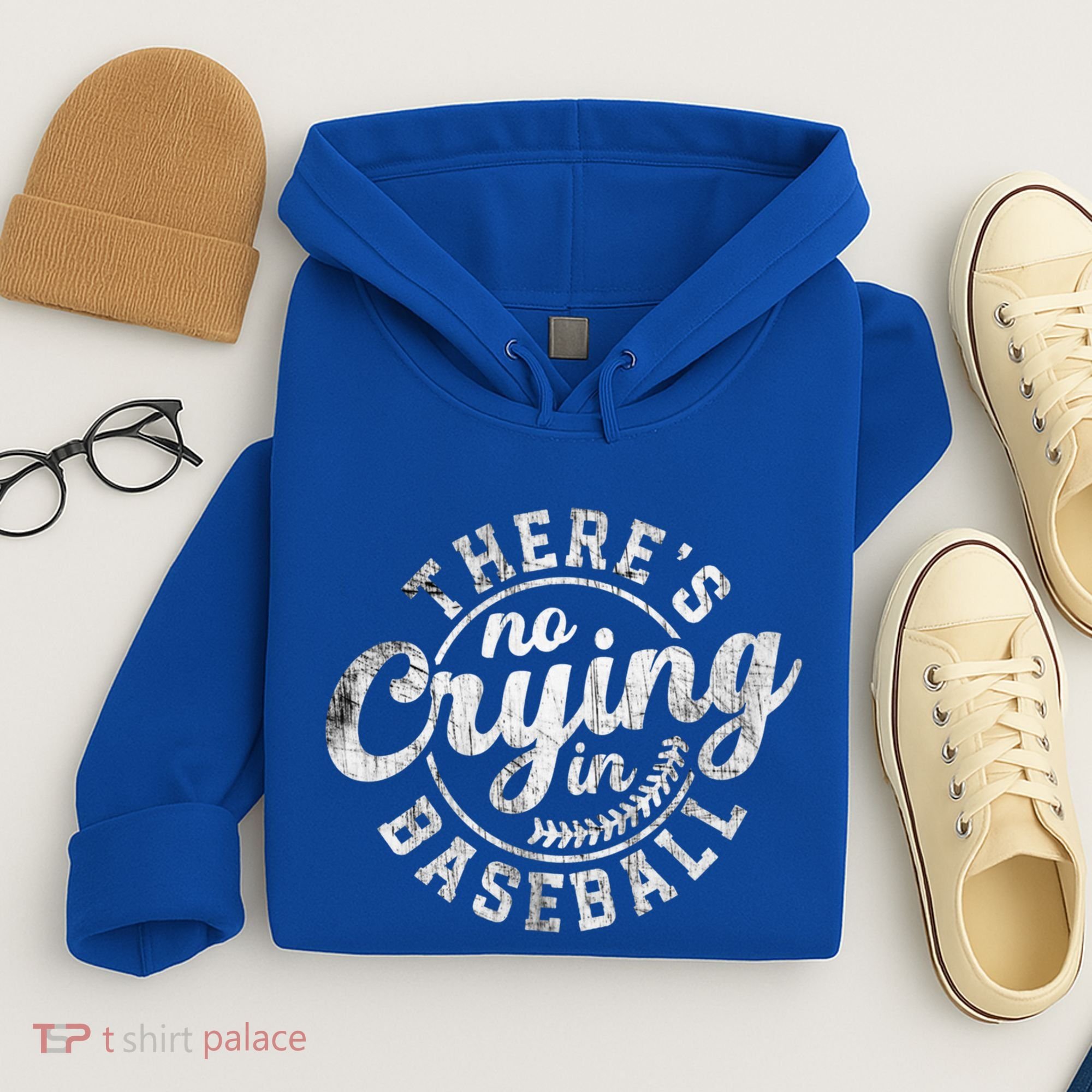 There Is No Crying In Baseball Funny Game Day Baseball Gift Hoodie