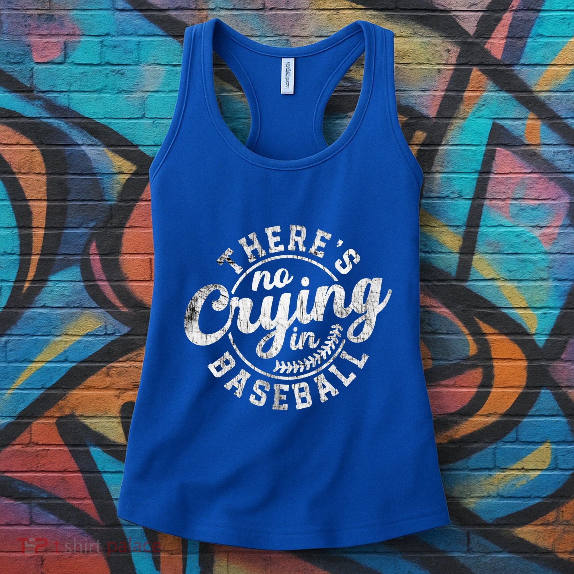 There Is No Crying In Baseball Funny Game Day Baseball Gift Women's Tank Top