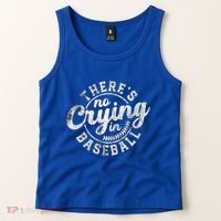 There Is No Crying In Baseball Funny Game Day Baseball Gift Tank Top thumb 2