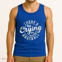 There Is No Crying In Baseball Funny Game Day Baseball Gift Tank Top thumb 3