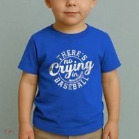 There Is No Crying In Baseball Funny Game Day Baseball Gift Toddler T-Shirt thumb 2