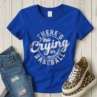 There Is No Crying In Baseball Funny Game Day Baseball Gift Women's T-Shirt thumb 3