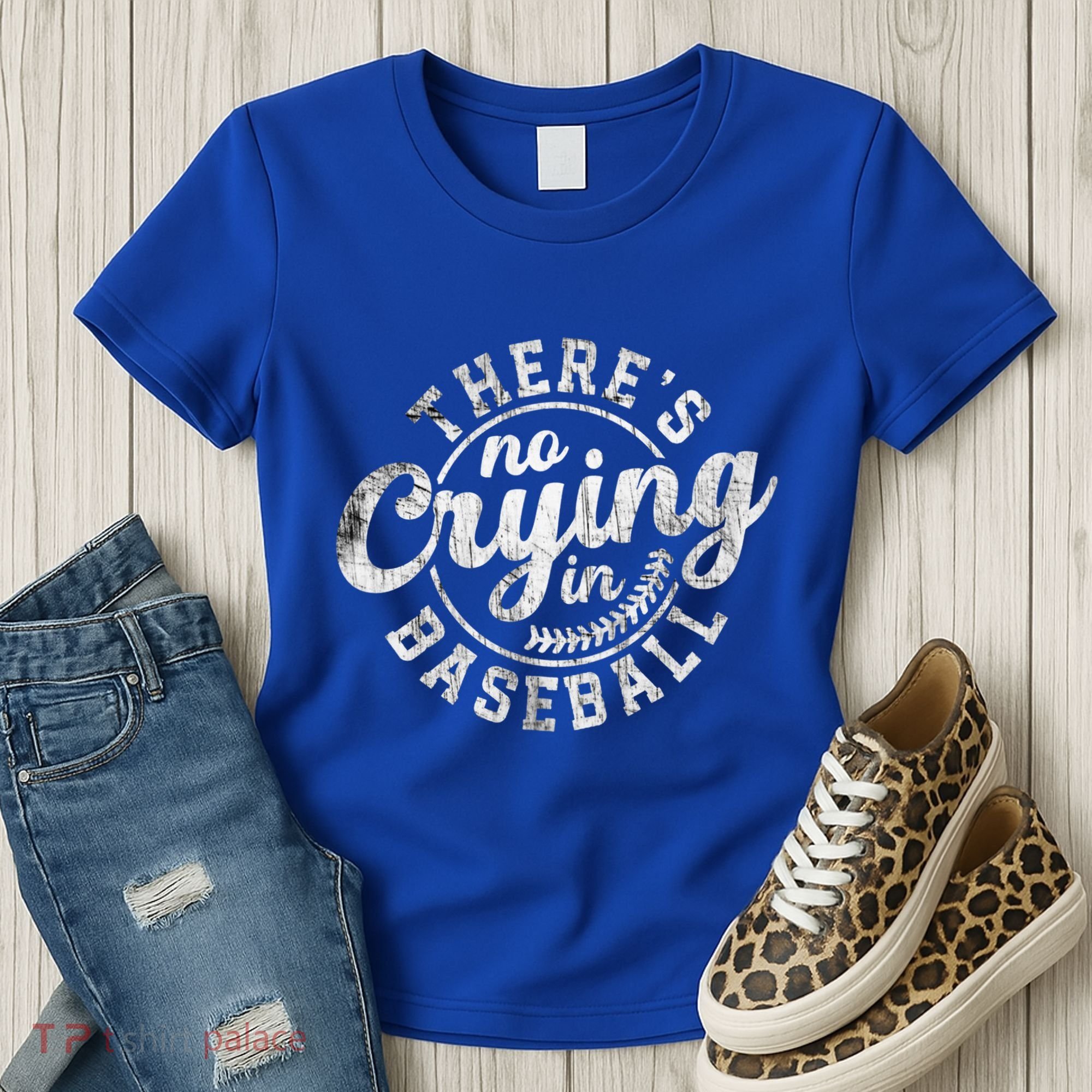 There Is No Crying In Baseball Funny Game Day Baseball Gift Women's T-Shirt