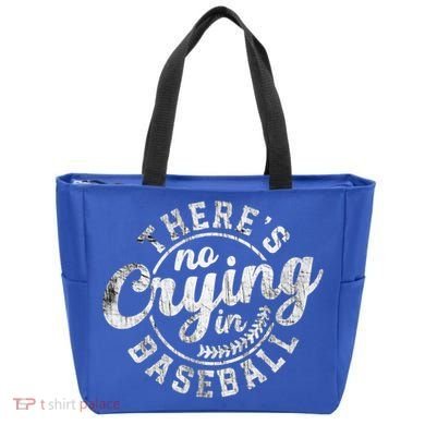 There Is No Crying In Baseball Funny Game Day Baseball Gift Tote Bag
