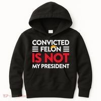 Trump Is Not My President Convicted Felon Not My President Kids Hoodie thumb 0