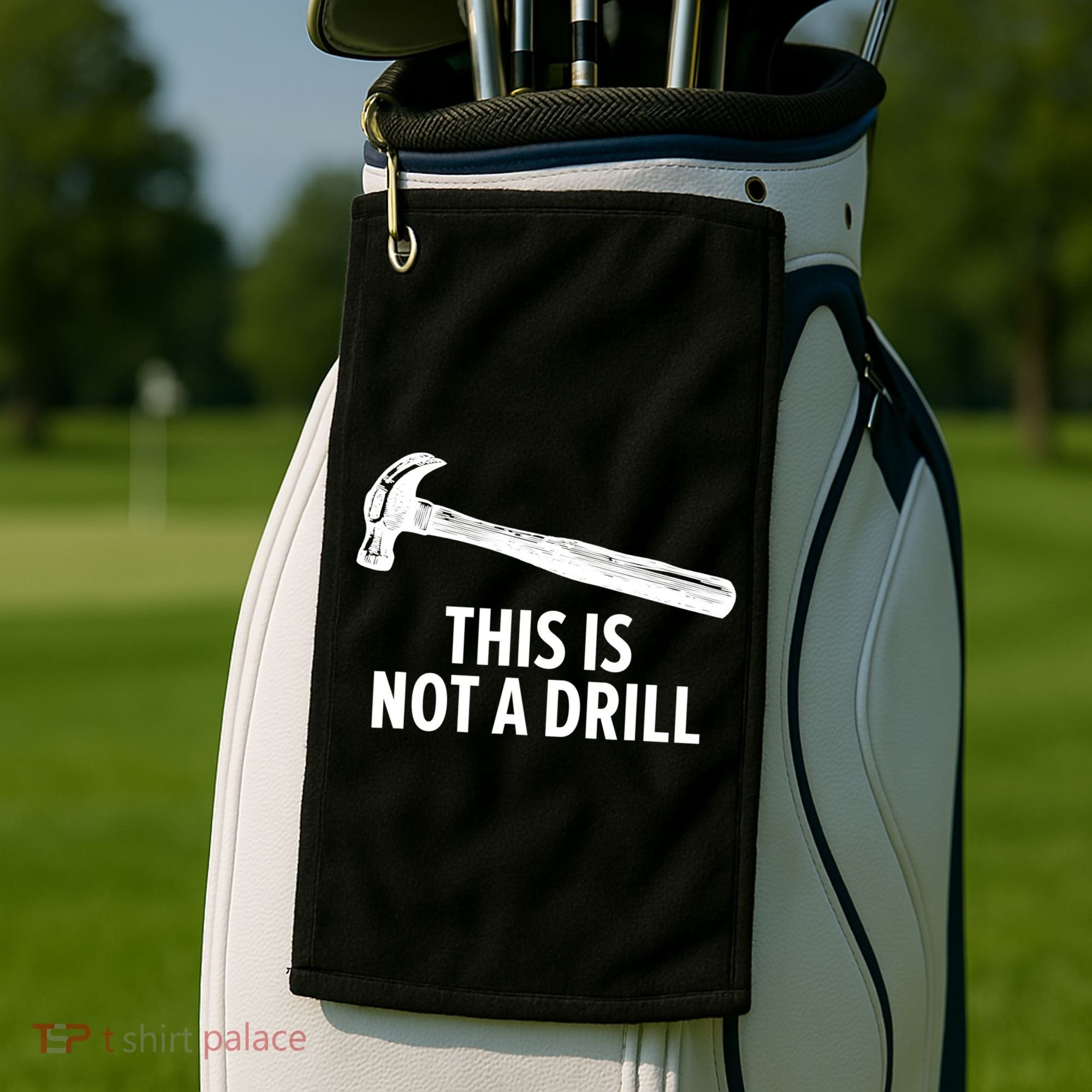 This Is Not A Drill Gift Funny Carpenter Gift Golf Towel