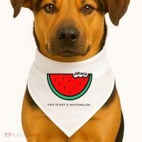 This Is Not A Watermelon Palestine Collection USA-Made Doggie Bandana thumb 1