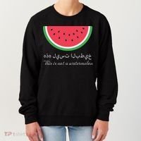 This Is Not A Watermelon Palestine Flag Women's Sweatshirt thumb 0
