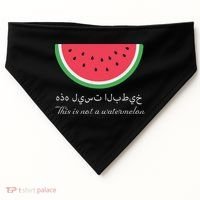 This Is Not A Watermelon Palestine Flag USA-Made Doggie Bandana thumb 0