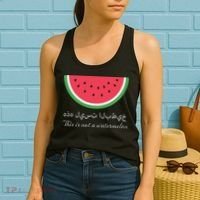 This Is Not A Watermelon Palestine Flag Women's Tank Top thumb 2