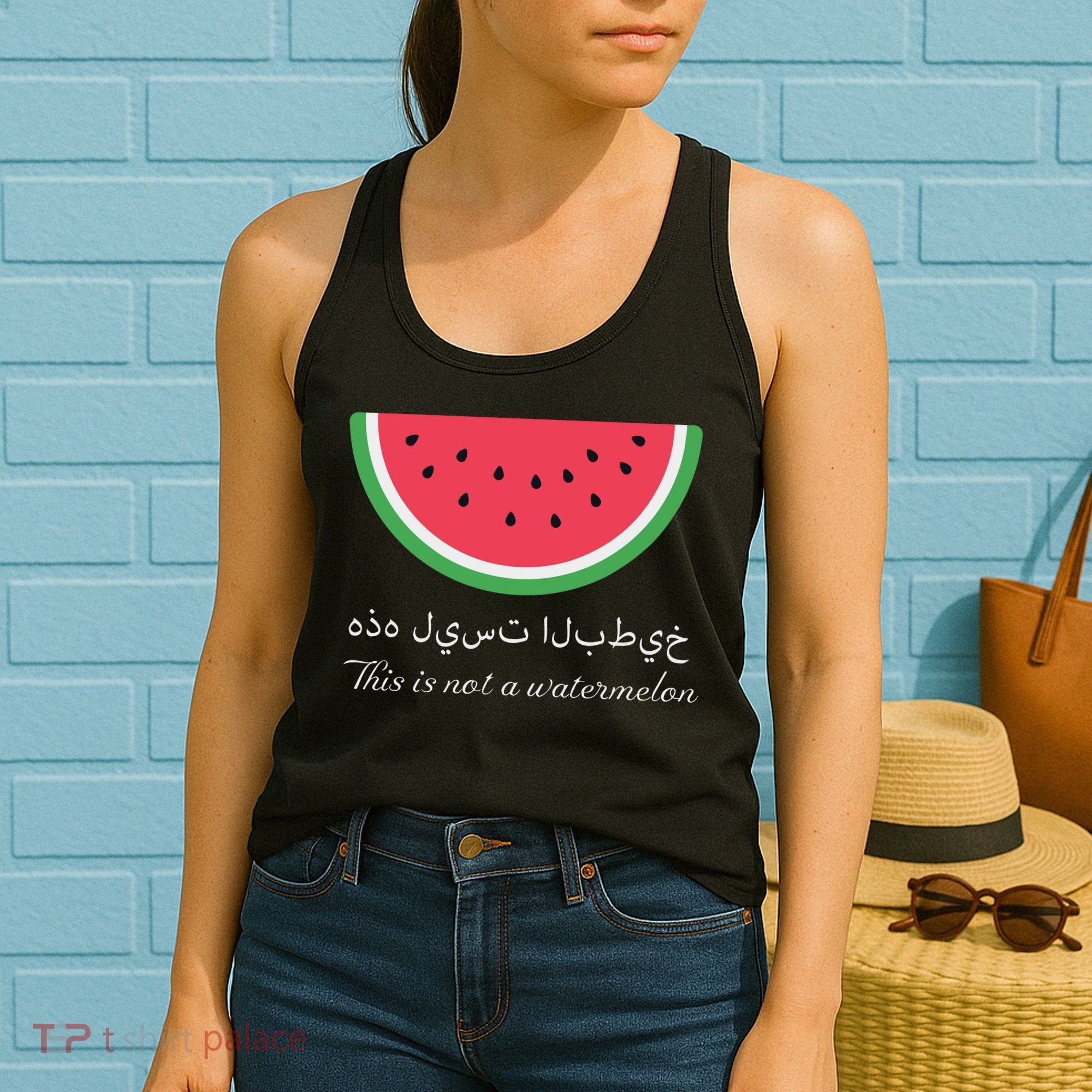 This Is Not A Watermelon Palestine Flag Women's Tank Top