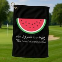 This Is Not A Watermelon Palestine Flag Golf Towel thumb 1