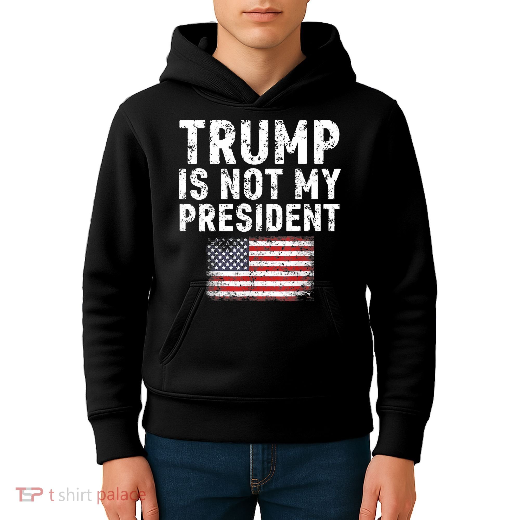 Trump Is Not My President Kids Hoodie