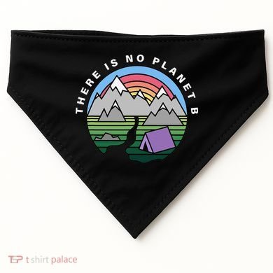 There Is No Planet B Climate Crisis Earth Day USA-Made Doggie Bandana
