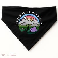 There Is No Planet B Climate Crisis Earth Day USA-Made Doggie Bandana thumb 0