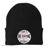 There Is No Crying In Baseball Cool Gift Beanie thumb 0