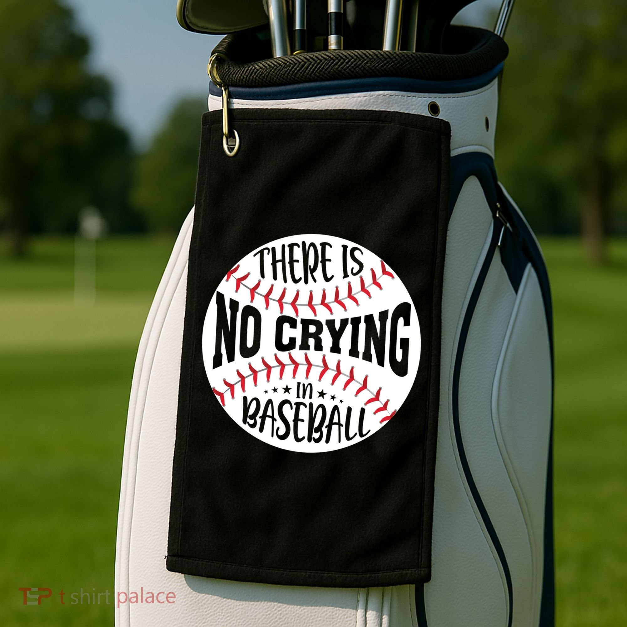 There Is No Crying In Baseball Cool Gift Golf Towel