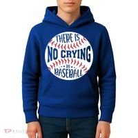 There Is No Crying In Baseball Cool Gift Kids Hoodie thumb 4