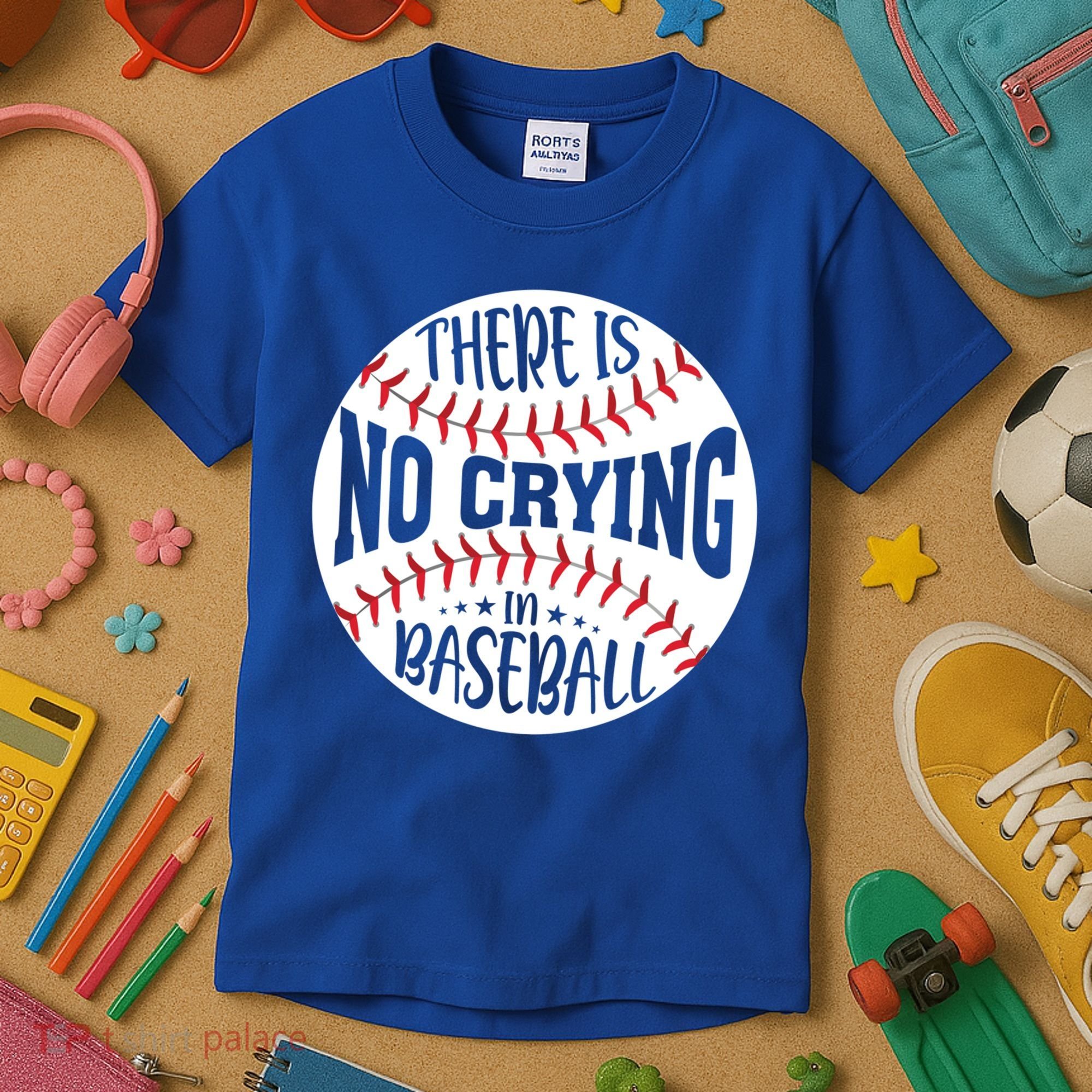 There Is No Crying In Baseball Cool Gift Kids T-Shirt