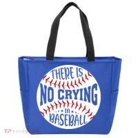There Is No Crying In Baseball Cool Gift Tote Bag thumb 0