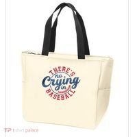 There Is No Crying In Baseball Funny Game Day Baseball Tote Bag thumb 3