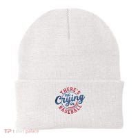 There Is No Crying In Baseball Funny Game Day Baseball Beanie thumb 0