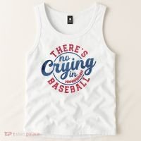 There Is No Crying In Baseball Funny Game Day Baseball Tank Top thumb 2