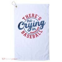 There Is No Crying In Baseball Funny Game Day Baseball Golf Towel thumb 0