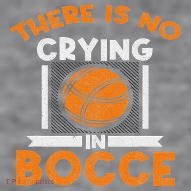 There Is No Crying In Bocce Ball Player Bocce Women's Racerback Cropped Tank