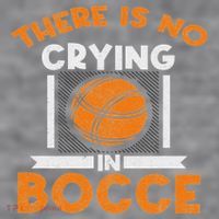 There Is No Crying In Bocce Ball Player Bocce Women's Racerback Cropped Tank thumb 2