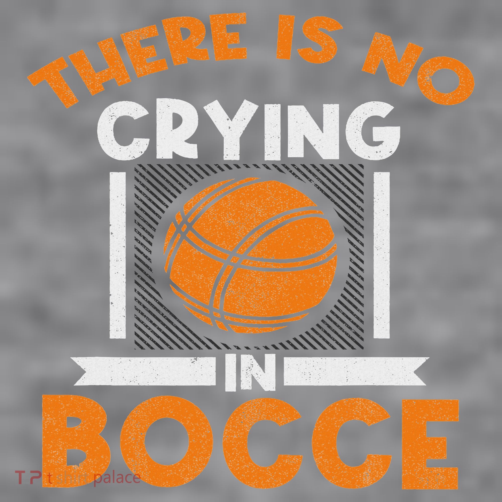 There Is No Crying In Bocce Ball Player Bocce Women's Racerback Cropped Tank