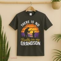 There Is No Buddy Like My Grandson Matching Grandpa Outfit T-Shirt thumb 2