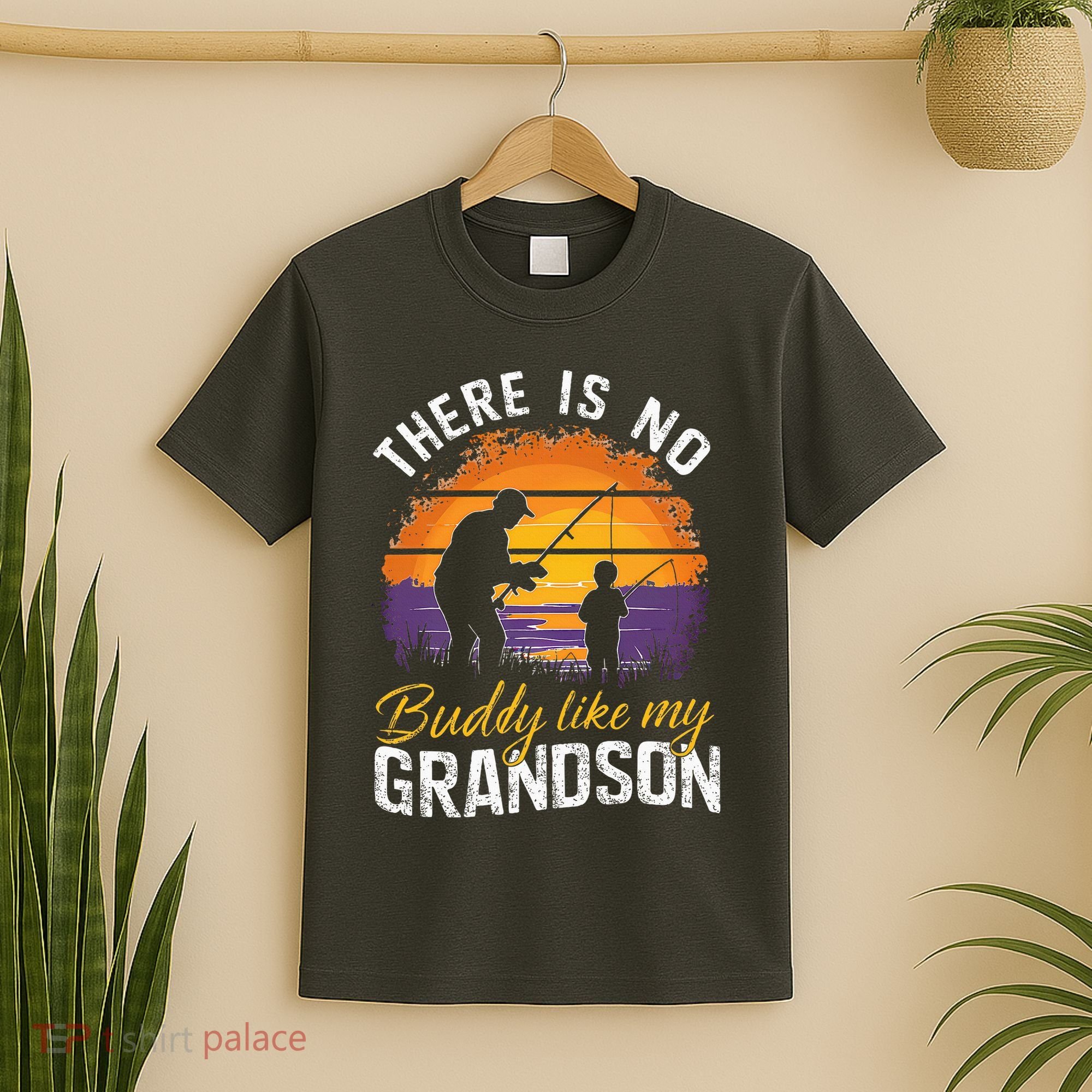 There Is No Buddy Like My Grandson Matching Grandpa Outfit T-Shirt